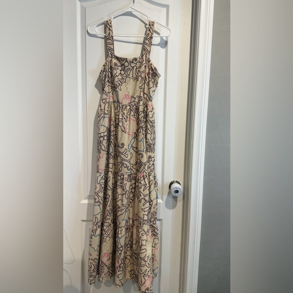 Knox Rose Cream and Brown Patterned Dress